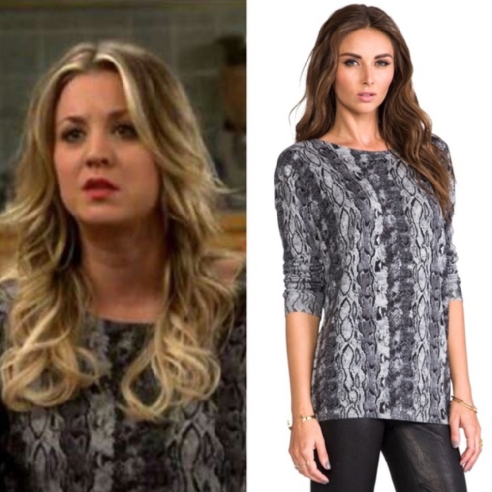 Joie Cienna Python Print Wool Cashmere Blend Swea… - image 2